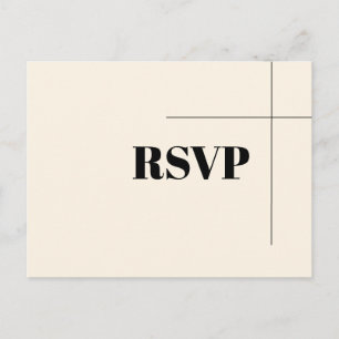 Carte Postale Simple élégant chic Crème RSVP