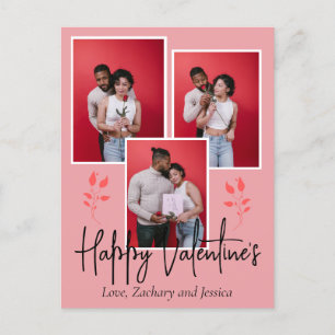 Carte Postale Simple Elegant Heureuse Sainte-Valentin photo coup