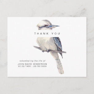 Carte Postale Simple enterrement d'oiseau Perte de vie Merci