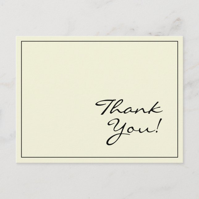 Carte postale simple et basique "Merci !" (Devant)