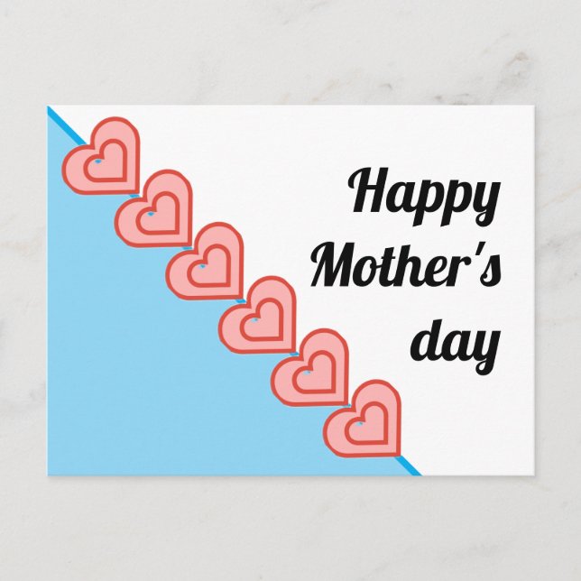 Carte Postale Simple et beau avec coeur (Devant)