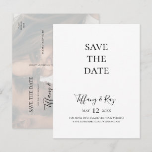 Carte postale simple et élégante de photo décoloré