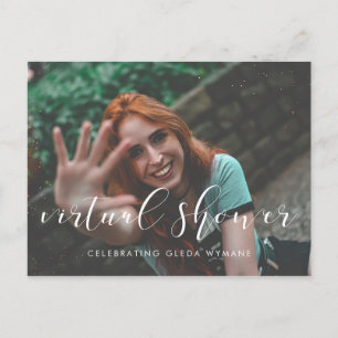 Carte Postale Simple et élégante photo de douche de mariée virtu