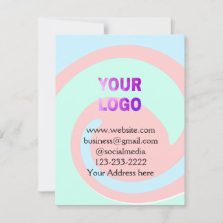 Carte Postale simple et minimal ajouter votre logo/design ici te