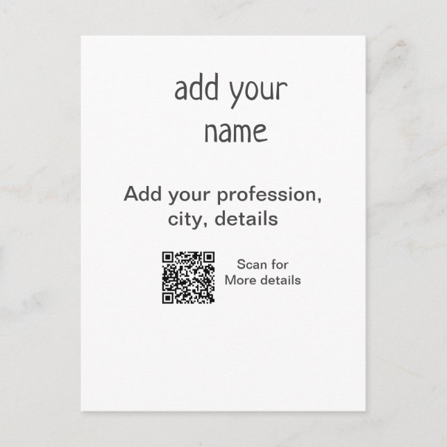 Carte Postale Simple et minimal ajouter votre nom de texte titre (Devant)