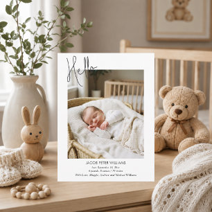 Carte Postale Simple Faire Connaître Bébé Photo Annonce de Naiss