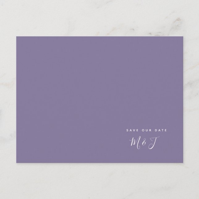 Carte Postale Simple Faire-Part de Mariage Lavande (Devant)