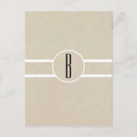 Simple Flyer Mailer Kraft Rustique Monogramme Mini