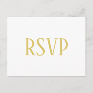 Carte postale Simple Gold - RSVP/Choix de dîner