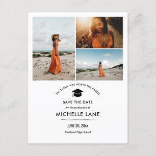 Carte Postale Simple Graduation Enregistrer La Date Grad Photo C