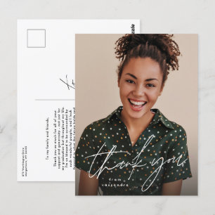 Carte Postale Simple graduation merci photo