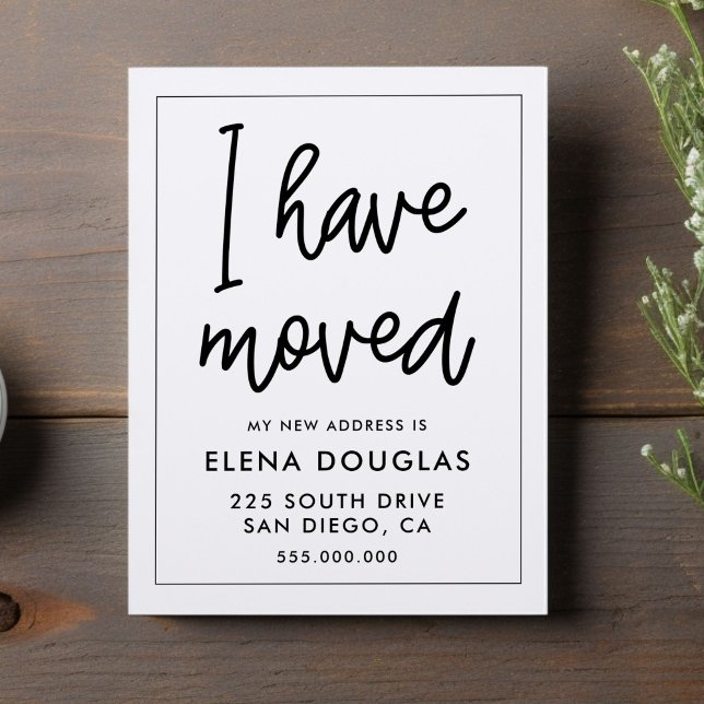 Carte Postale Simple, j'ai déplacé le faire-part (Créateur téléchargé)