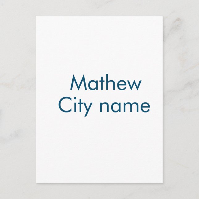 Carte Postale simple lettre initiale monogramme ajouter votre no (Devant)