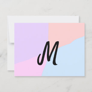 Carte Postale simple logo monogramme minimal personnalisé