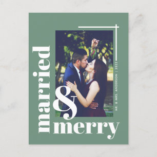 Carte Postale Simple Marié et Joyeux Noël