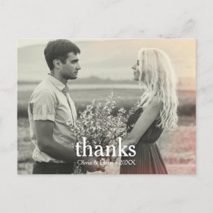 Carte postale simple Merci Mariage