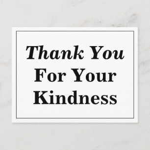 Carte postale simple "Merci pour votre gentillesse