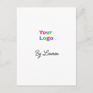 CARTE POSTALE SIMPLE MINIMAL AJOUTEZ VOTRE LOGO TEXTE PERSONNALI