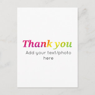 Carte Postale simple minimal ajoutez votre texte photo merci eau