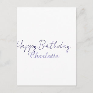 Carte Postale SIMPLE MINIMAL.CUTIE AJOUTEZ LE NOM DE BÉBÉ joyeux