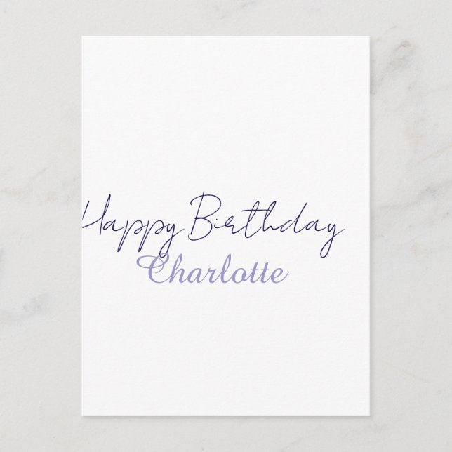 Carte Postale SIMPLE MINIMAL.CUTIE AJOUTEZ LE NOM DE BÉBÉ joyeux (Devant)