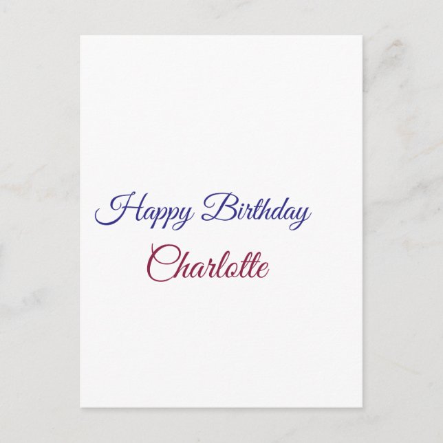 Carte Postale SIMPLE MINIMAL.CUTIE AJOUTEZ LE NOM DE BÉBÉ joyeux (Devant)
