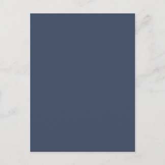 Carte Postale simple minimal solide couleur personnalisé bleu gr