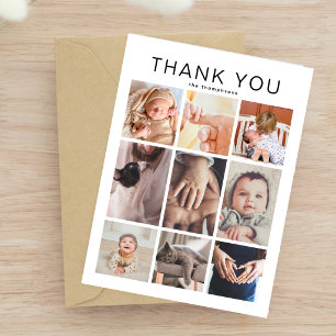 Carte Postale Simple Minimaliste 9 Collage de photos Nouveau béb