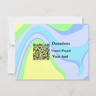 Carte Postale Simple minimum ajouter des dons de code-barres ven