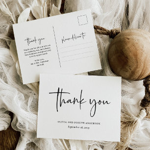 Carte Postale Simple Moderne et Minimaliste Mariage