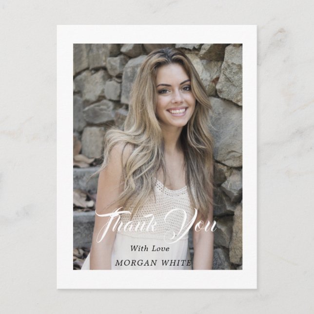 Carte Postale Simple Moderne Graduation Virtuelle Photo Invitati (Devant)