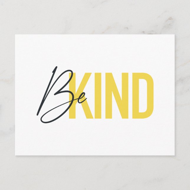 Carte Postale Simple, moderne, urbain cool design dynamique Be K (Devant)