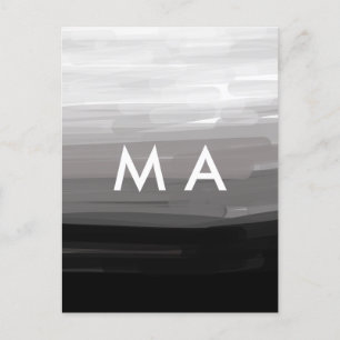 Carte Postale Simple monogramme ajouter votre nom lettre man min