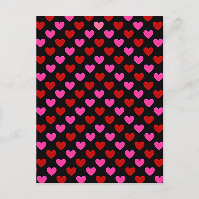 Carte Postale Simple Motif de coeur moderne (Devant)