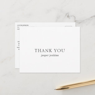 Carte Postale Simple noir et blanc minimal moderne