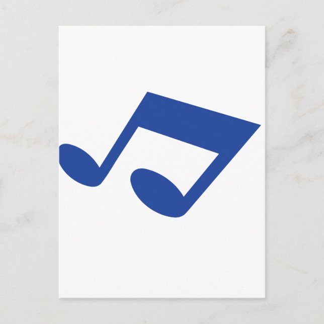 Carte Postale Simple note bleue (Devant)