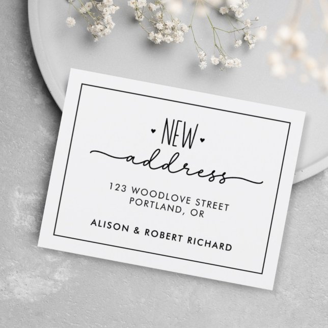 Carte Postale Simple : nous avons déplacé un nouveau Faire-part  (new address card)