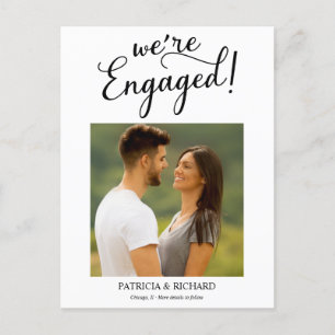Carte Postale Simple Nous sommes fiancés Annonce de fiançailles 