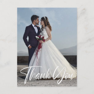 Carte Postale Simple Photo de Mariage Ajoutez Votre Message de R