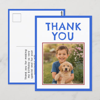Carte Postale Simple Photo de remerciement d'anniversaire pour e
