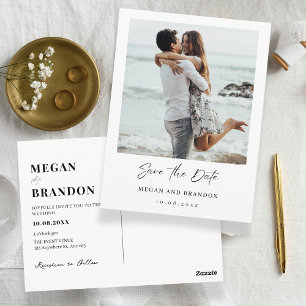Carte Postale Simple photo mariage moderne