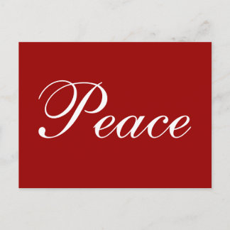 Carte postale simple Red Peace Holiday Business
