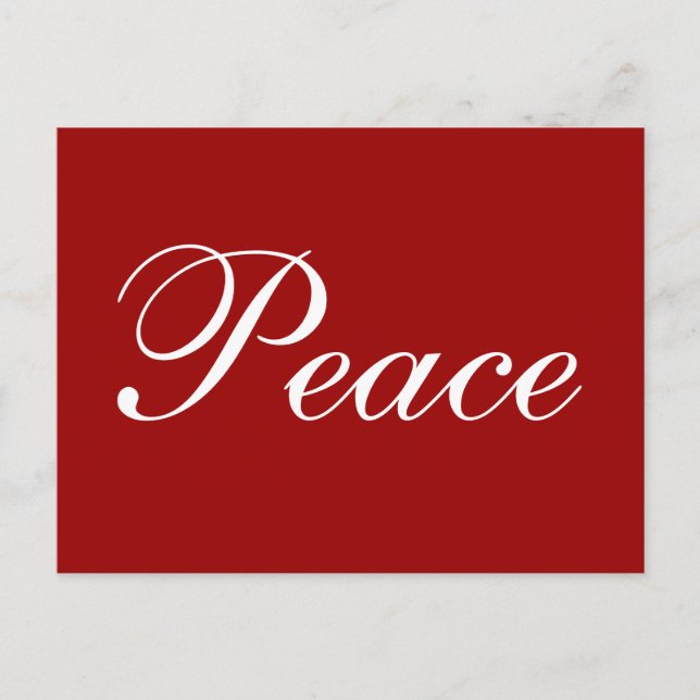 Carte postale simple Red Peace Holiday Business (Devant)