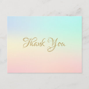 Carte Postale Simple remerciement d'affaires avec mélange d'aqua