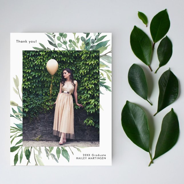 Carte Postale Simple Remerciement de fin d'études avec une photo (Créateur téléchargé)
