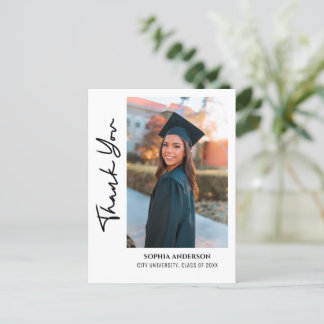 Carte Postale Simple Remerciement de Remise de Diplômes Moderne