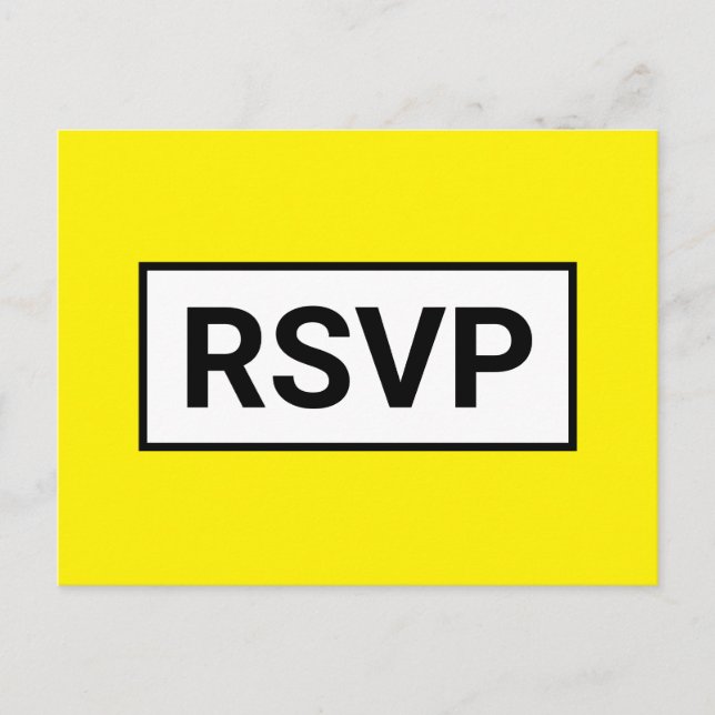 Carte postale simple "RSVP" (Devant)
