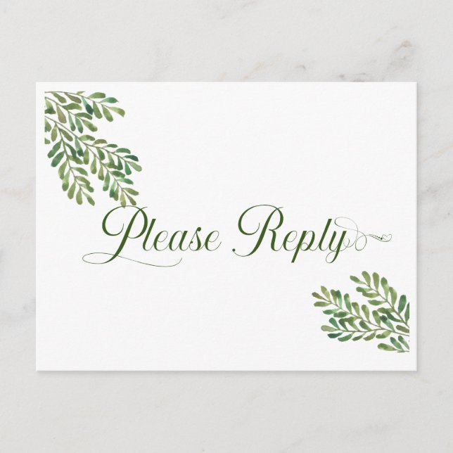 Carte postale simple RSVP Foliing (Devant)
