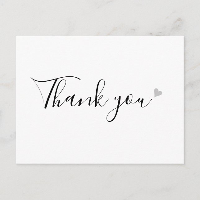 Carte Postale Simple Script Remerciement d'affaires (Devant)