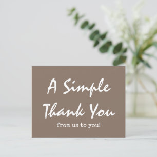 Carte Postale Simple Script Rouge aux Joues Rose Entreprise Merc